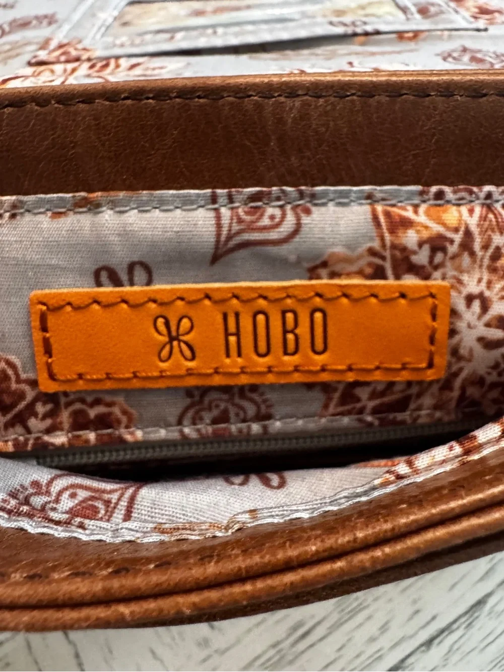 HOBO Keen Saddle Bag Brown Vintage Hide Leather Crossbody
